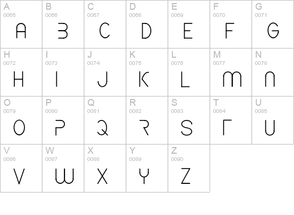 CF Spaceship Regular uppercase A-Z preview