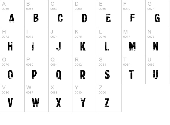 CF Xerography Demo Regular uppercase A-Z preview