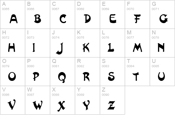CgArtistik uppercase A-Z preview