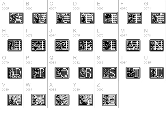 CgAthenaeumInitialNegative uppercase A-Z preview