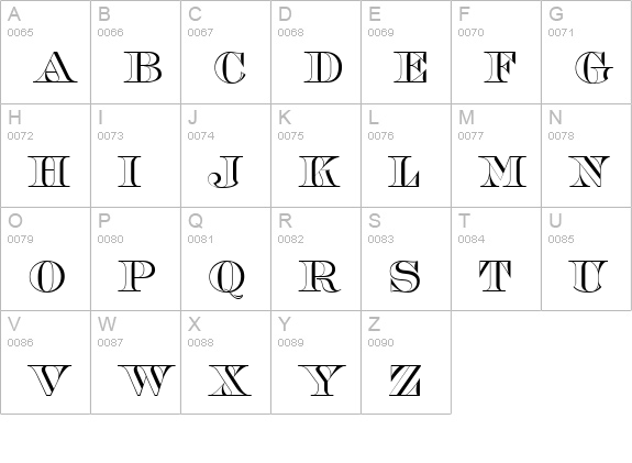 CgBarclayOutline uppercase A-Z preview