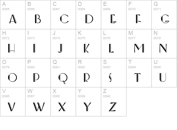 CgBeverlyHills uppercase A-Z preview