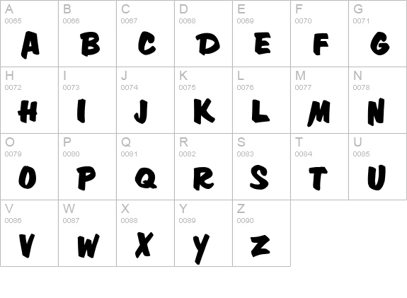 CgDavisonZipBd uppercase A-Z preview