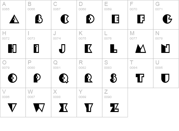 CgEclipse uppercase A-Z preview