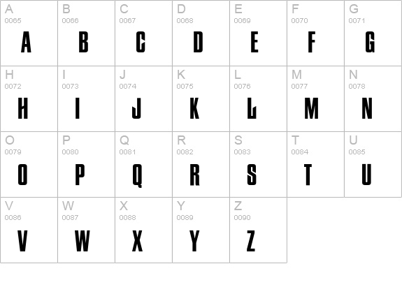 CgFiorello-Condensed uppercase A-Z preview