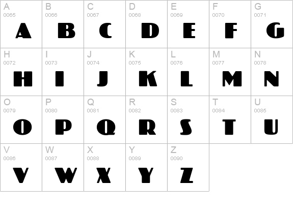CgKoloss uppercase A-Z preview