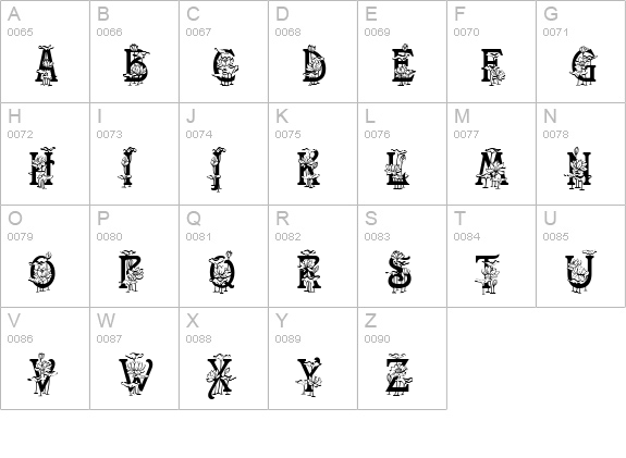 CgLotus uppercase A-Z preview
