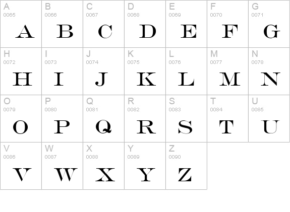 CgOrlandoCaps uppercase A-Z preview