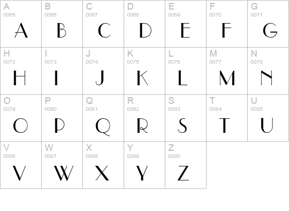 CgParisian uppercase A-Z preview