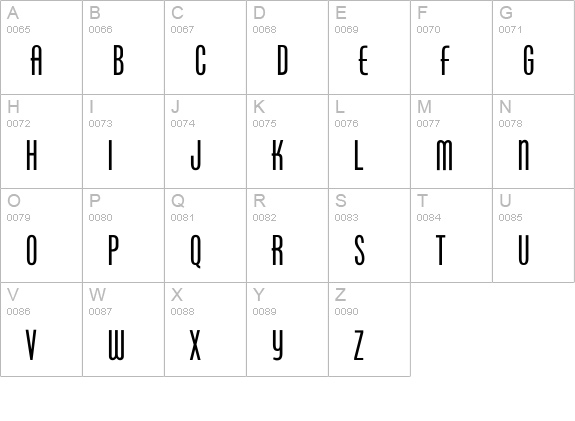 CgPhenixAmerican uppercase A-Z preview