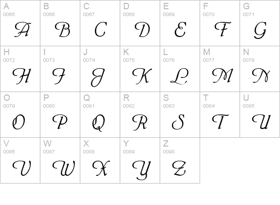 CgPhyllis uppercase A-Z preview