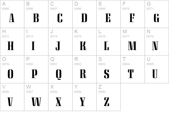 CgQuirinusBd uppercase A-Z preview