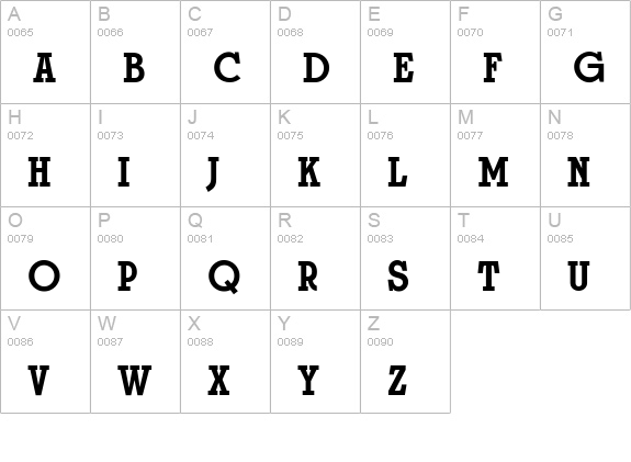 CgStratfordBd uppercase A-Z preview