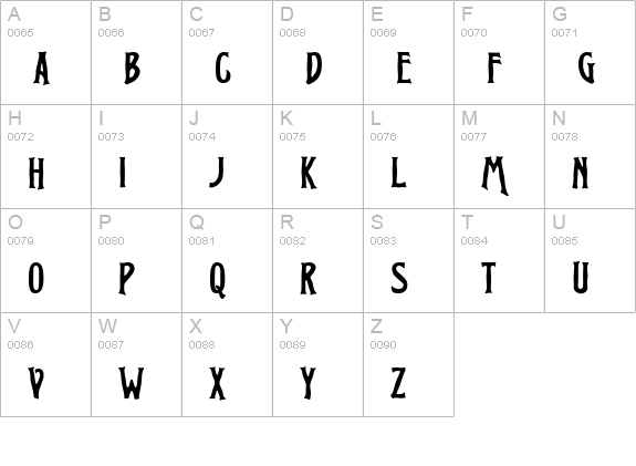 CgVirile uppercase A-Z preview