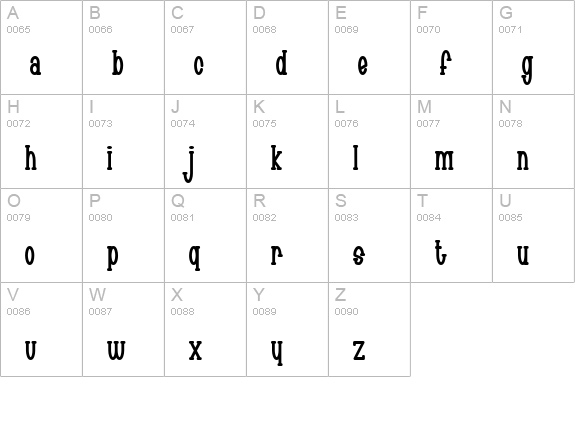 Chachie uppercase A-Z preview