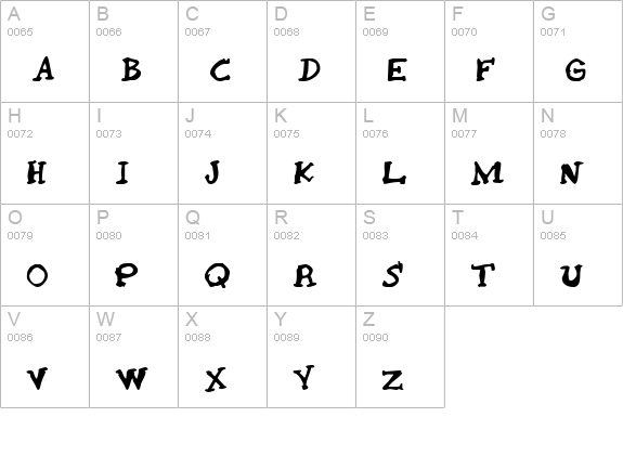Chaiee uppercase A-Z preview