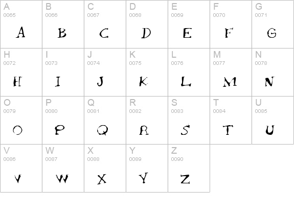 Chaiee Thin uppercase A-Z preview