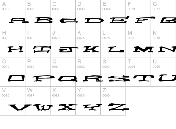 Chain Crank uppercase A-Z preview