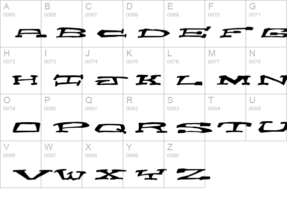 ChainCrank uppercase A-Z preview