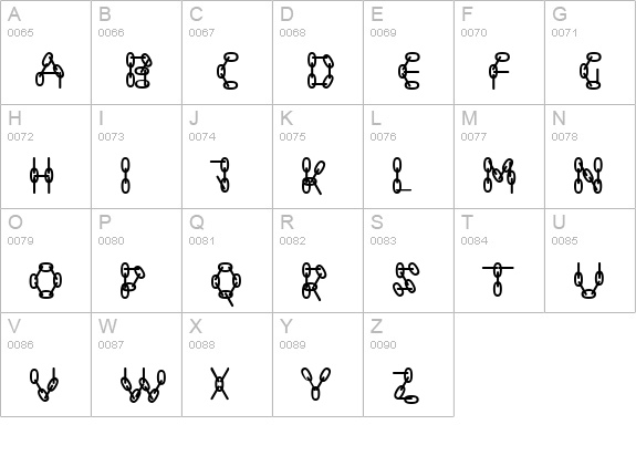 ChainLetterOne uppercase A-Z preview