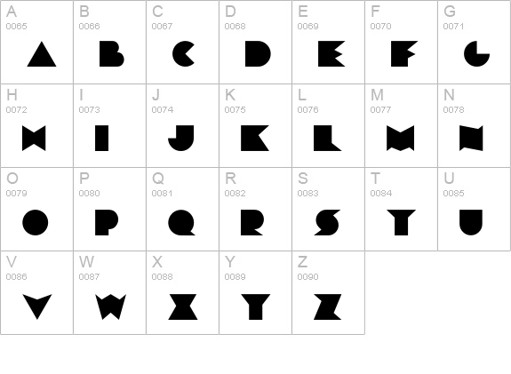 ChainsawGeometric uppercase A-Z preview