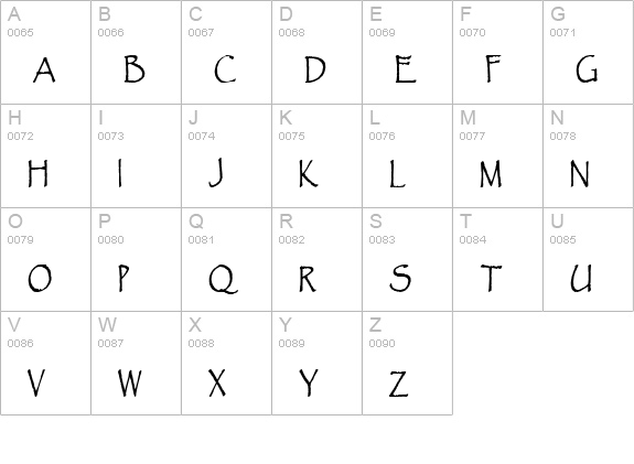 Chalk-Condensed Bold uppercase A-Z preview