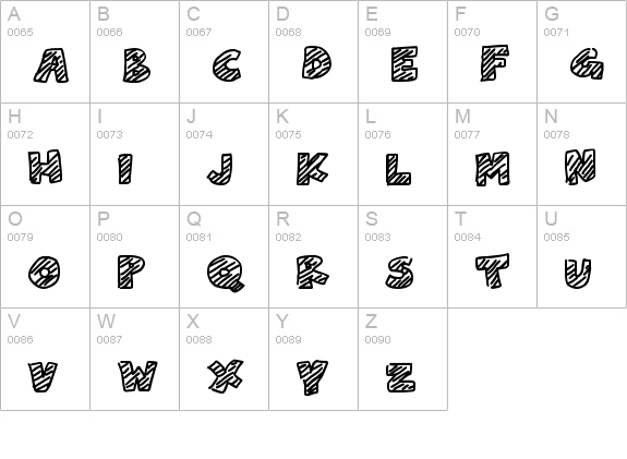 Chalk Dash uppercase A-Z preview