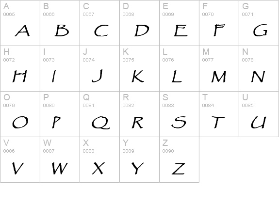 Chalk-Extended Bold Italic uppercase A-Z preview