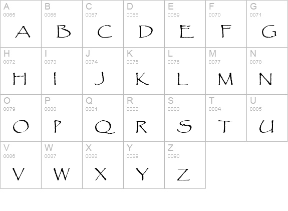 Chalk-Extended Normal uppercase A-Z preview