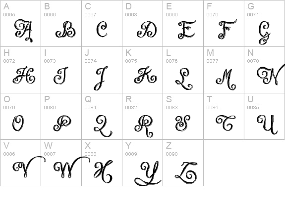 Chalk-hand-lettering-shaded_demo uppercase A-Z preview