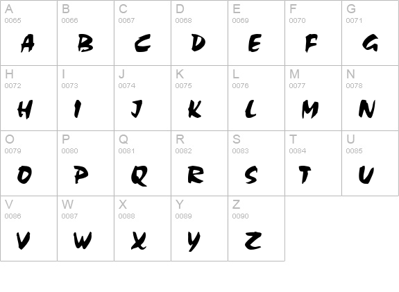 Chalk Regular uppercase A-Z preview