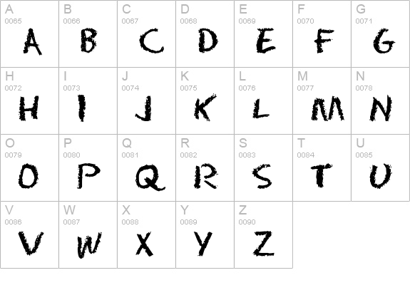 ChalkDust uppercase A-Z preview