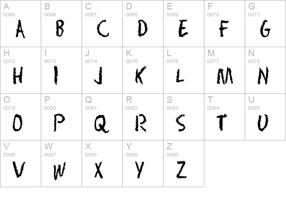 ChalkDustCondensed uppercase A-Z preview