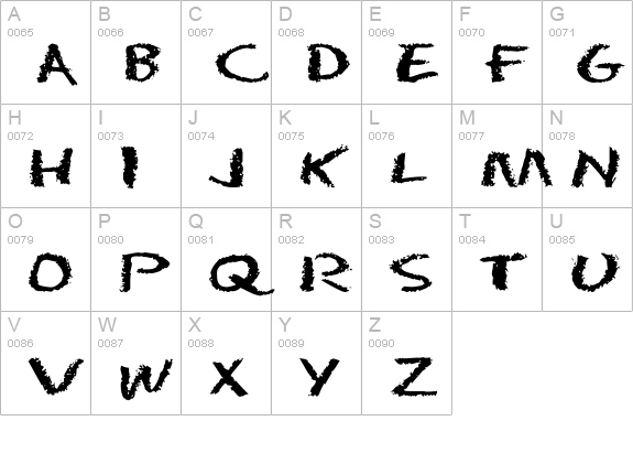 ChalkDustExtended uppercase A-Z preview