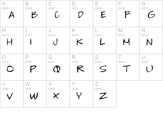 chalkie uppercase A-Z preview