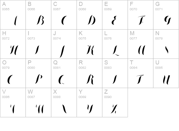 Chameleon Fill Solid uppercase A-Z preview