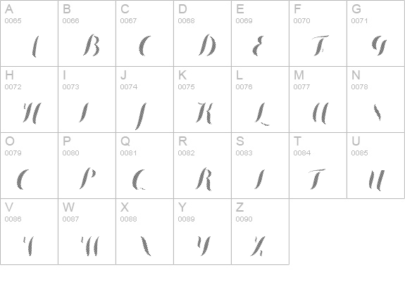 Chameleon Fill Stripe3 uppercase A-Z preview