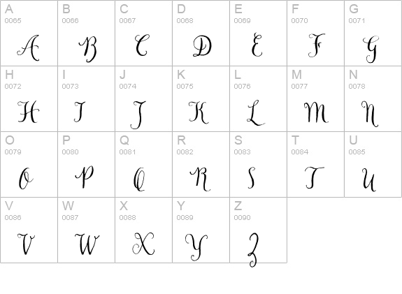 Chameleon Pen uppercase A-Z preview