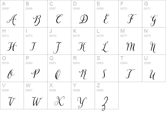 Chameleon Pen Italic uppercase A-Z preview