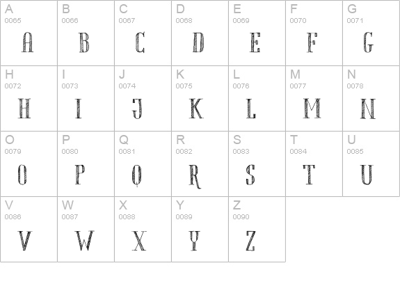 Chameleon Sketch Hatch uppercase A-Z preview
