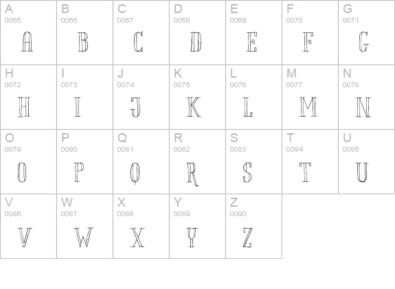 Chameleon Sketch Outline uppercase A-Z preview