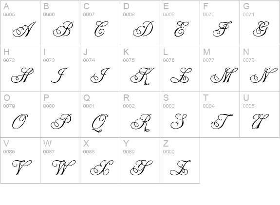 Champagne uppercase A-Z preview