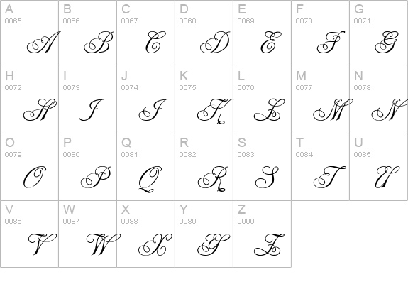 Champagne Cyrillic uppercase A-Z preview