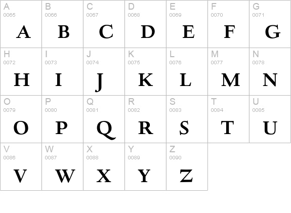 ChampagneBold uppercase A-Z preview