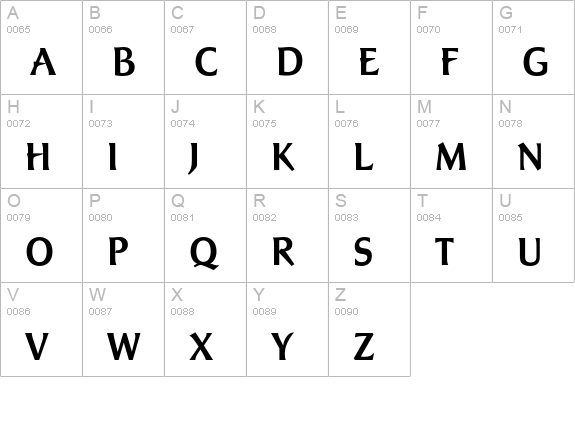 Champers Std uppercase A-Z preview