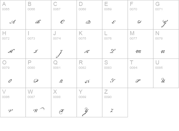 Champignon Alt Swash uppercase A-Z preview