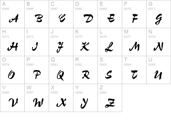 Champion uppercase A-Z preview