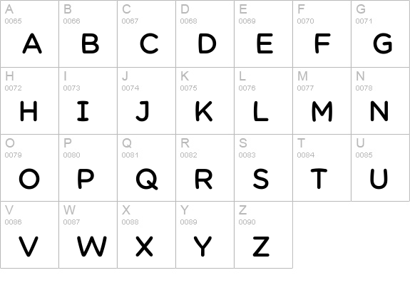 Chams Black uppercase A-Z preview