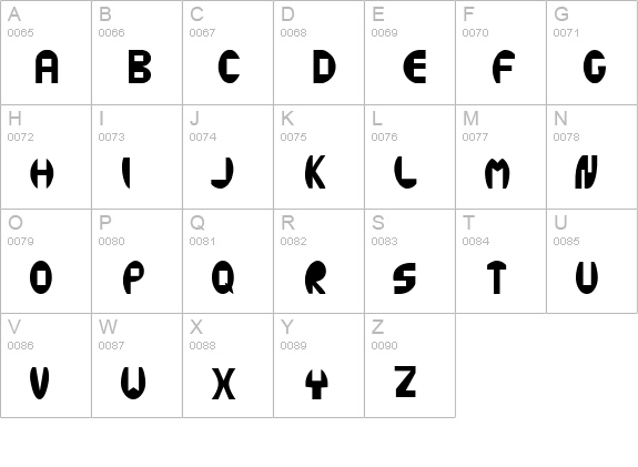 Chance uppercase A-Z preview