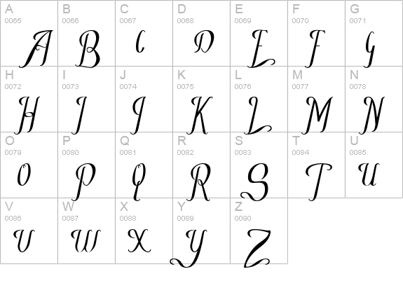 Chancera uppercase A-Z preview